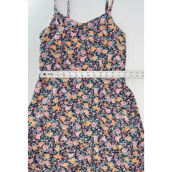 Old Navy Women’s Linen Blend Blue Floral Cami Sundress Sz Sm, Boho Preppy Summer - Picture 11 of 12
